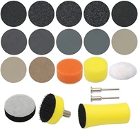 317 pcs 1 inch sanding discs wet dry with 14 shank backing plate foam buffing pad assorted grit for wood metal mirror jewelry
