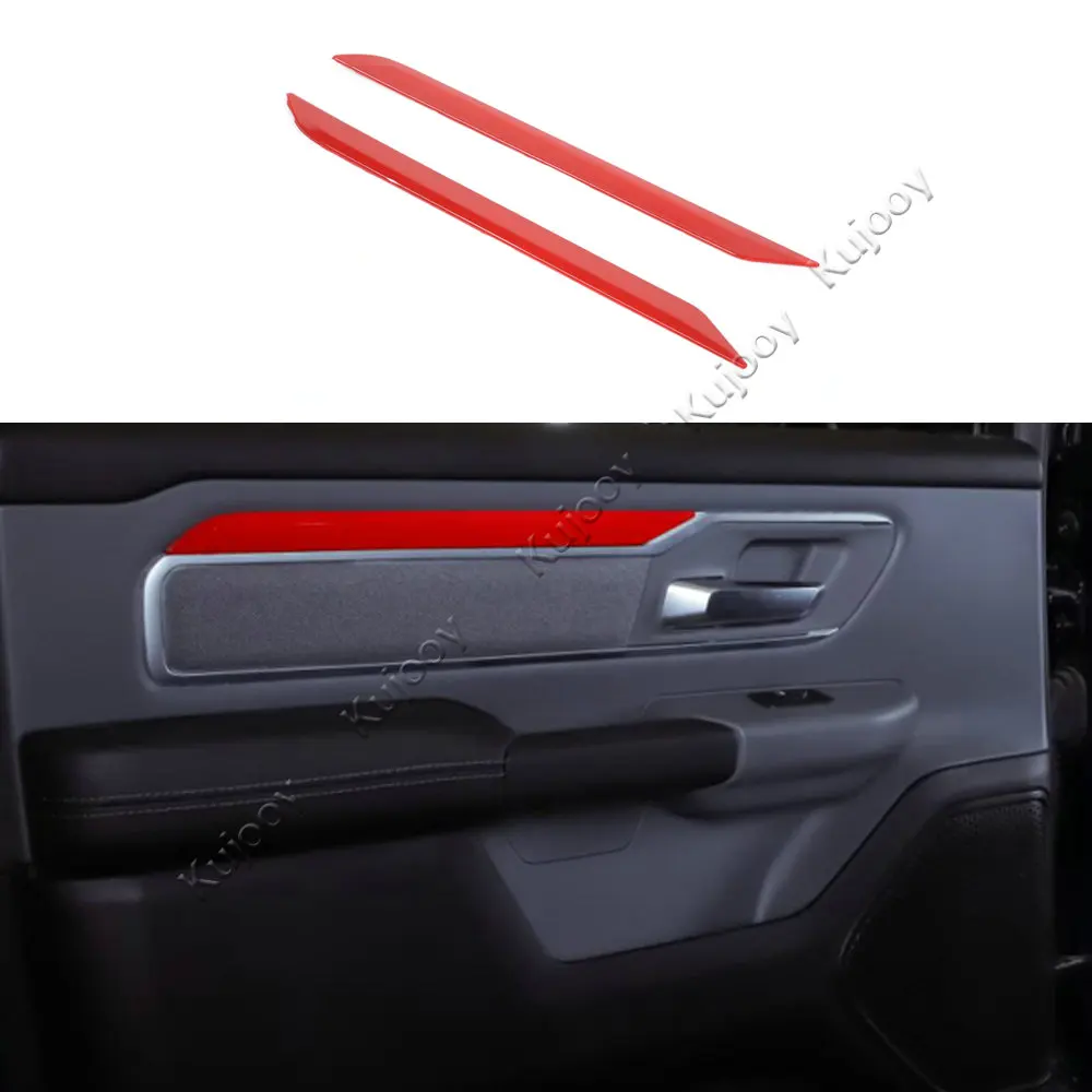 

ABS Inner Door Panel Decoration Decor Cover Frame Stripe Trim for Dodge RAM 2018+ Car Styling Accessories