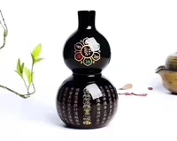natural obsidian fu lu six words true words heart sutra great sadness mantra home gourd feng shui decoration wholesale