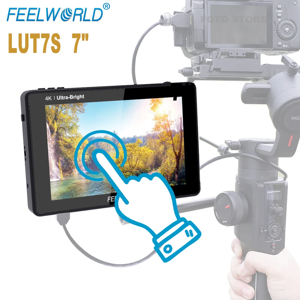 7 дюймовый 3D LUT сенсорный экран FEELWORLD LUT7S монитор формы волн 3G SDI 4K HDMI DSLR камера