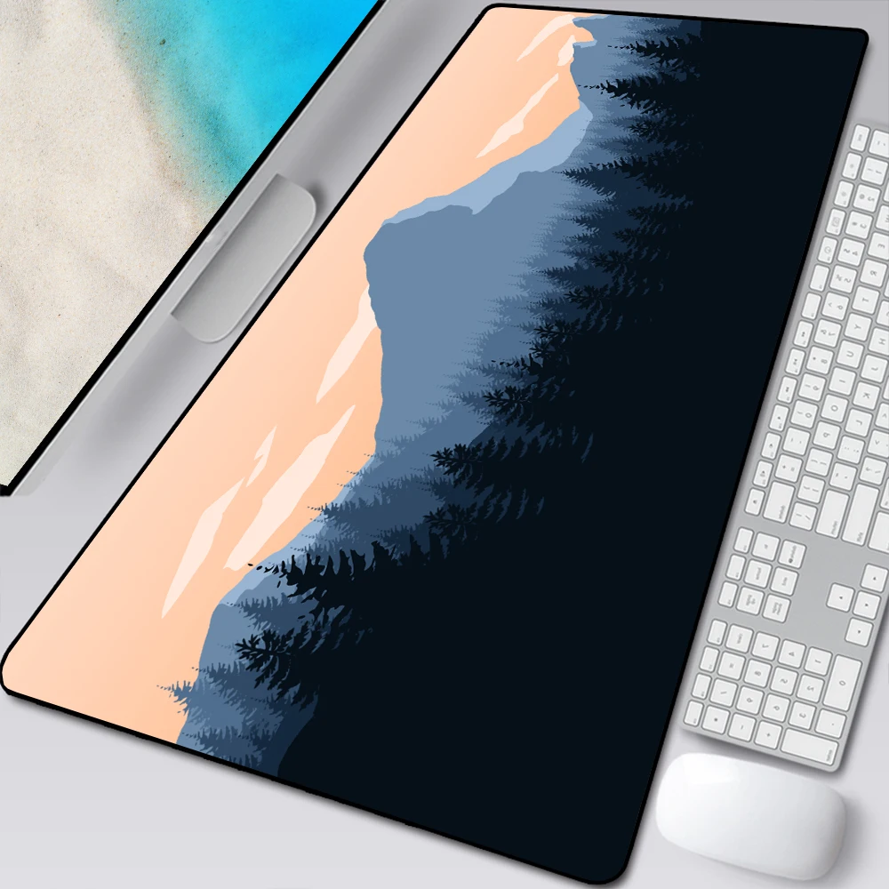 deep forest firewatch laptop gamer mousepad gaming mouse pad large locking edge keyboard 70x30 cm deak mat for cs go lol free global shipping