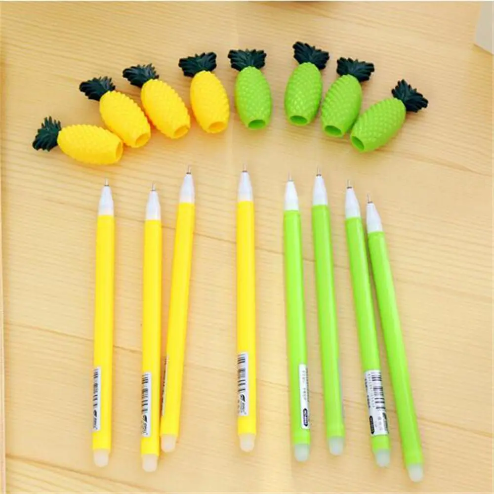 1 шт. креативные милые корейские Канцтовары стираемые гелевые ручки с ананасом