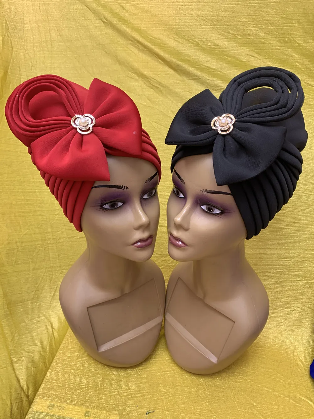 

Новинка, тюрбан в африканском стиле, головной убор в стиле Auto Gele, мусульманская шляпа для женщин, головные уборы, нигерийская Свадебная шапк...