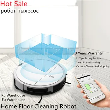 Robot Vacuum Cleaner 4000Pa Suction Sweeping Mopping Smart Route APP Control Auto Charge For Home Floor CarpetI