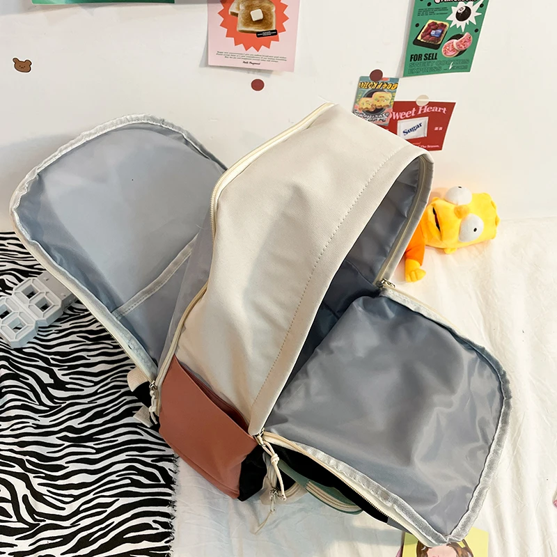 

EnoPella Women Cute Waterproof Backpack Student Female Bag Fashion Schoolbag Black Girl Book Kawaii Mochila Rucksack Harajuku