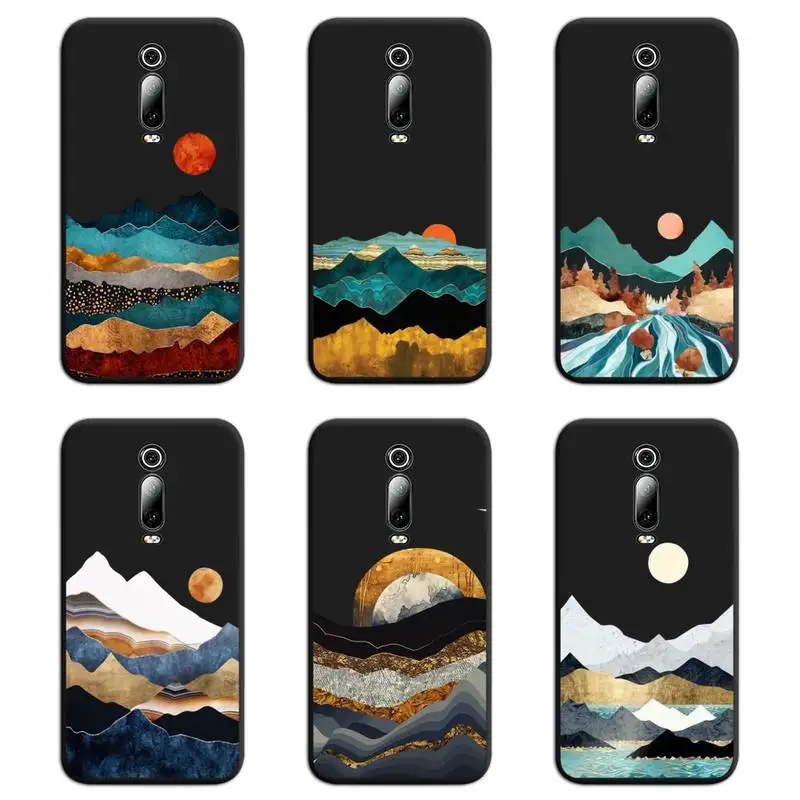 

Sunset Mountain Sea Phone Case For Redmi 9A 9 8A Note 11 10 9 8 8T Pro Max K20 K30 K40 Pro