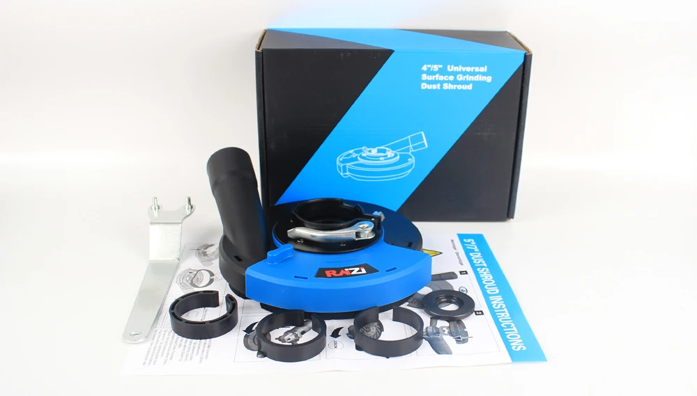 Raizi 5,7 inch Universal Dust Shroud For Angle Grinder On Concrete Stone Surface Grinding Grinder Dust Collector Attachment