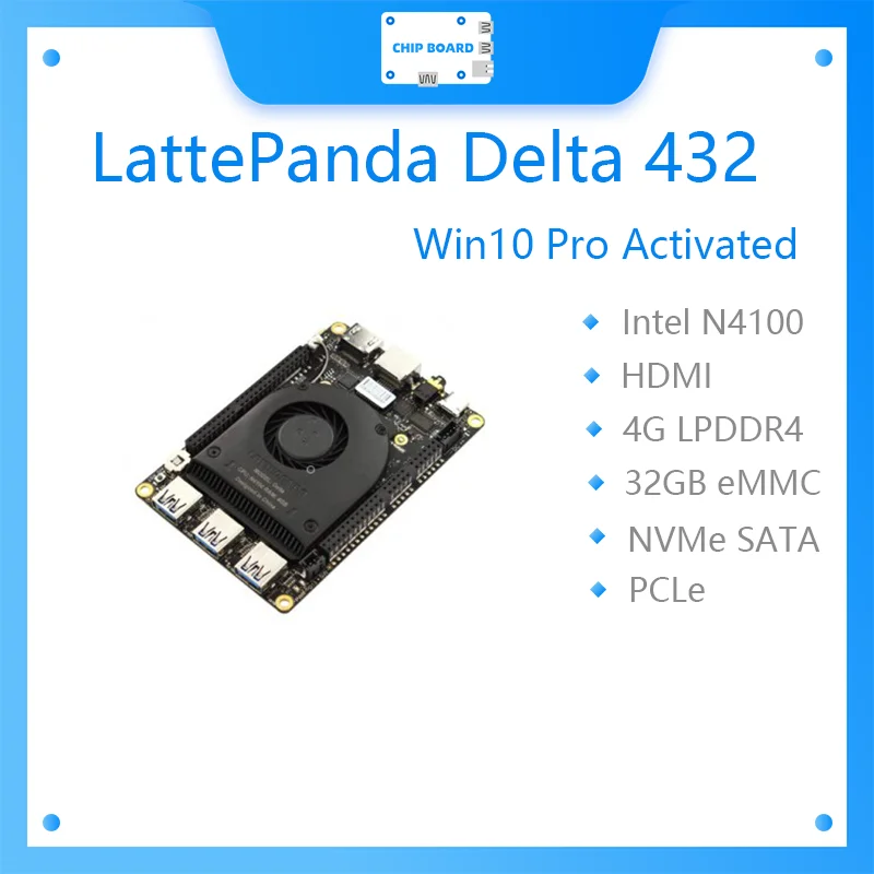 LattePanda Delta 432 Win10 Pro активированное миниатюрное устройство Windows / Linux 4 ГБ/32 ГБ |