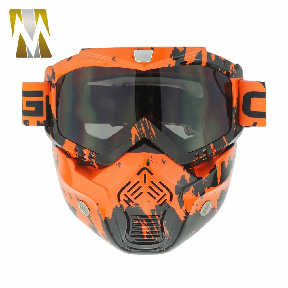 Модульная маска для мотокросса очки и фильтр рта идеально подходит открытого