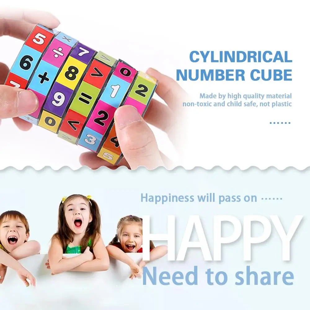 

Magic Cylindrical Digital Arithmetic Toys Early Educational Montessori Cubes Children Play Game Learning Digital Fun Kids Toys