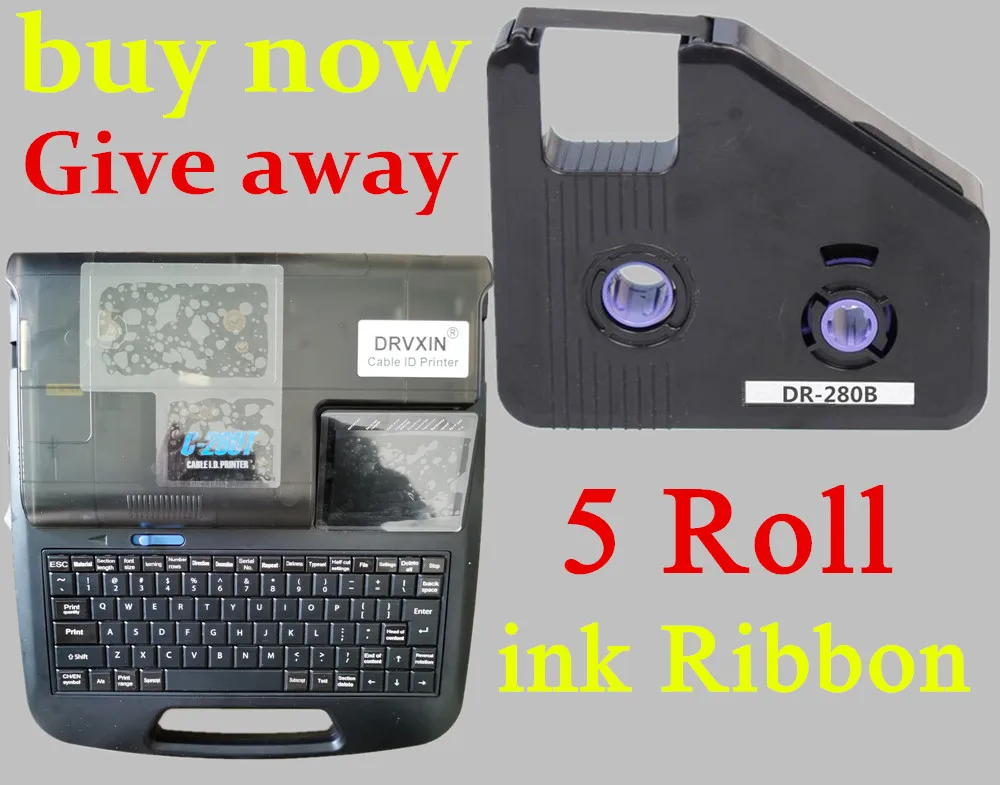 Комбинированная ленточная кассета с чернилами DR-80B 5 шт. + C-280T u-диска импорт