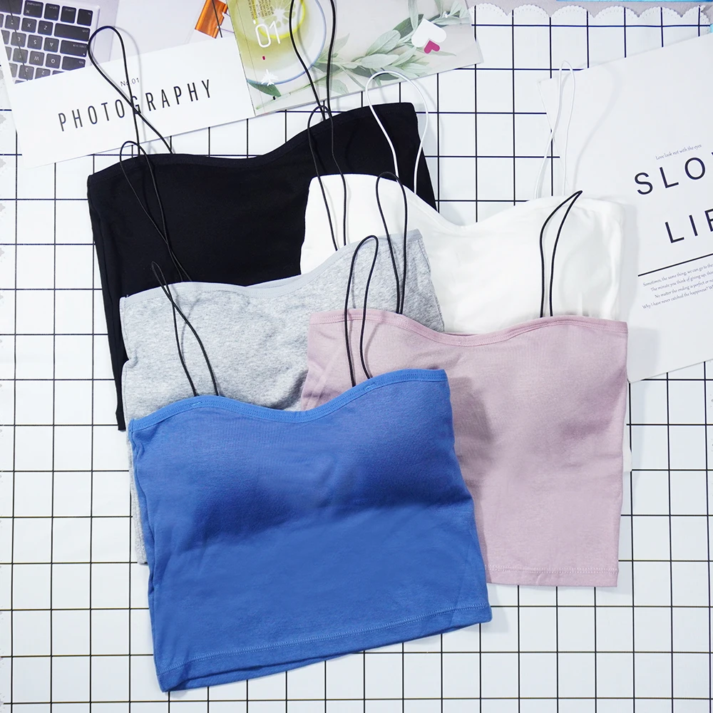 

New Lingerie Bra for Women Bralette Female Brassieres Summer Soft Tube Top Thin Shoulder Strap Backless Fashion Bras Underwear