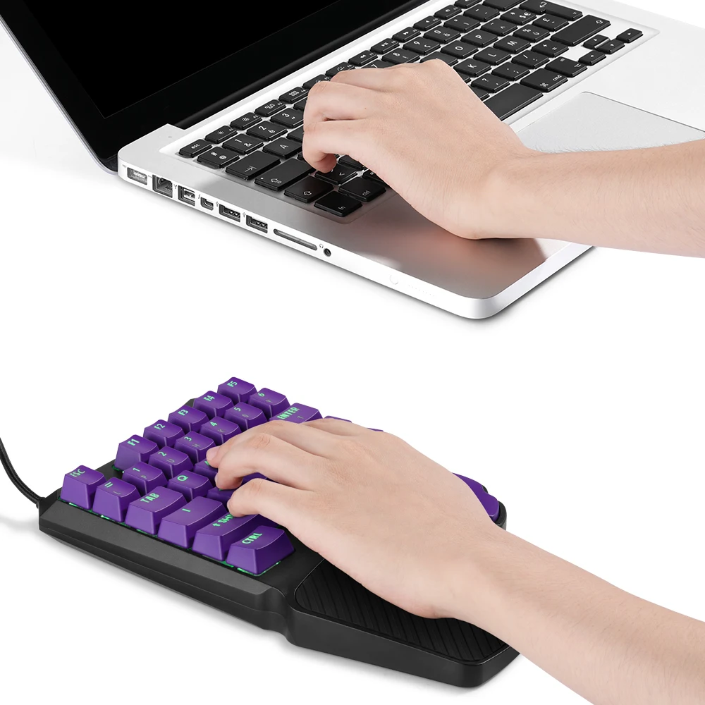 MAD GIGA P1 Проводная игровая механическая клавиатура с одной рукой красный