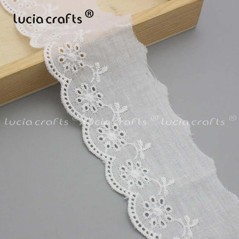 Lucia Craft 2 ярдов/партия белые кружевные ленты разных размеров материал ручной