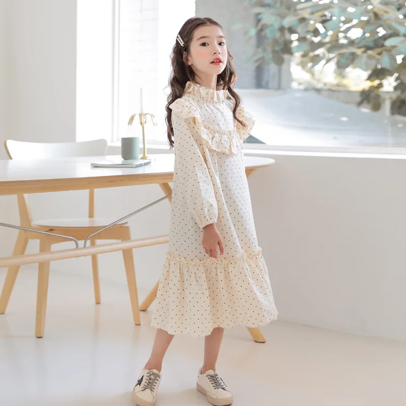 Новинка 2020 детское платье принцессы осеннее для подростков милое девочек отдыха
