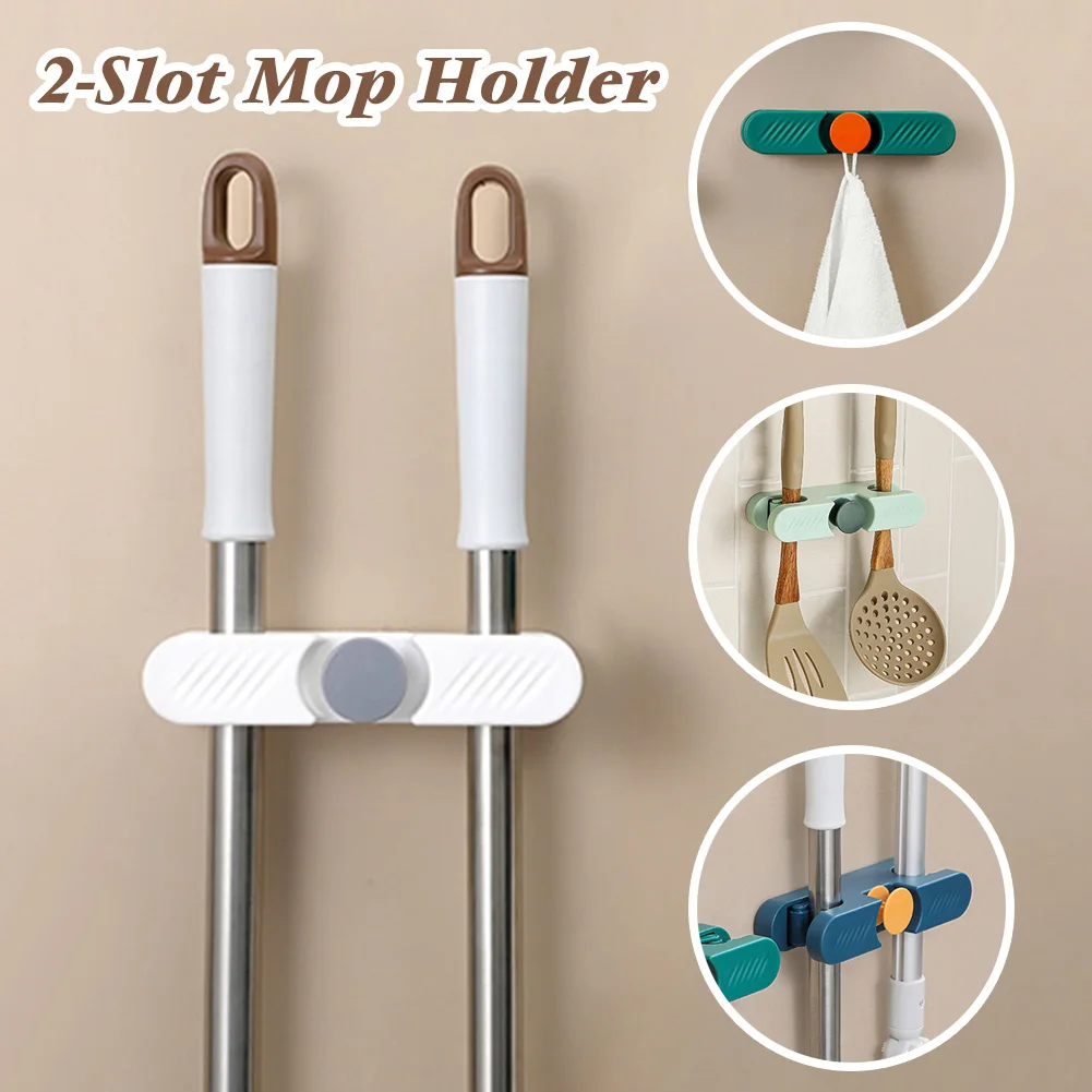 

1Pc Mop Holder Wall Mounted Bathroom Storage Tools For Kitchen Mop Hook Racks Kitchen Organizer Home Deco Dropshipping