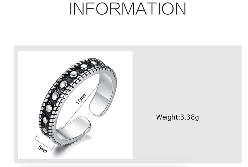 Женское Винтажное кольцо с черным ремешком и бусинами регулируемое тайское