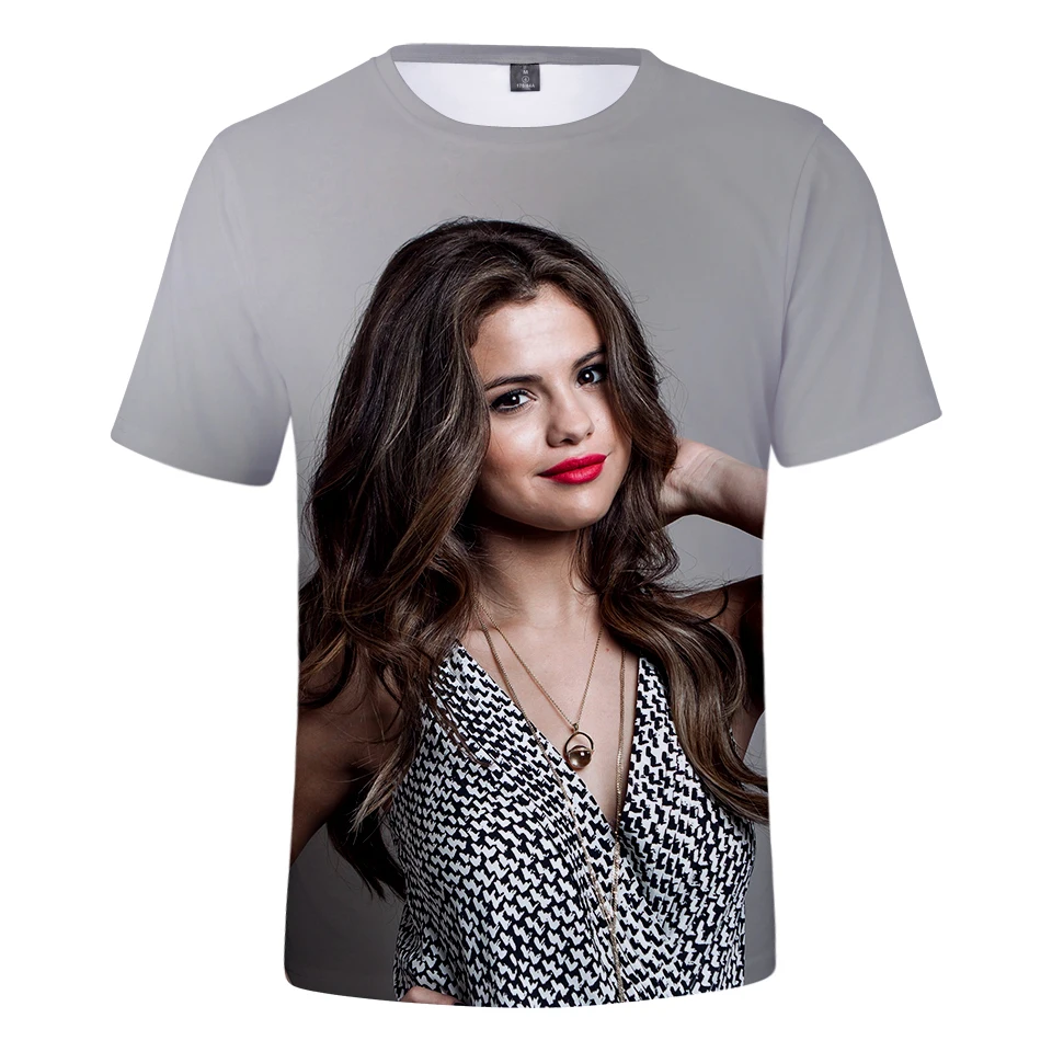 Selena Gomez 2019 3D Футболка Мужская/Женская летняя футболка Harajuku толстовки Gomez.|Мужские