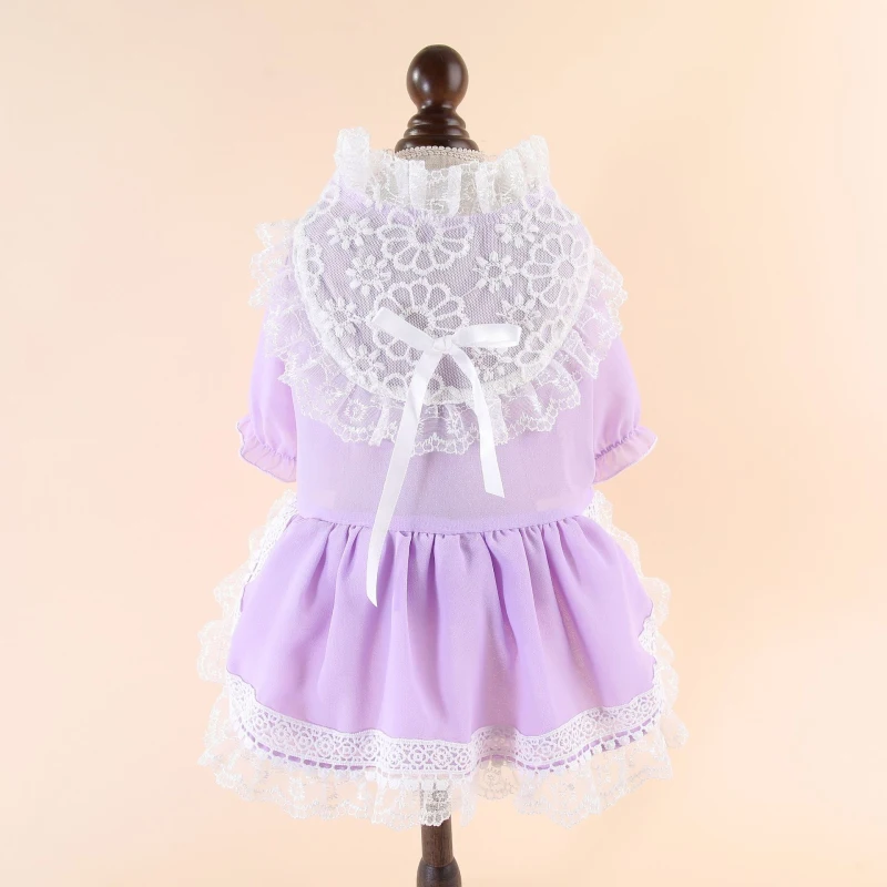 

Summer Dress For Dogs Clothes Poodle Schnauzer Small Dog Dresses XS Maltese Bichon Frise Cute Female Girl Pet Dog Princess Dress