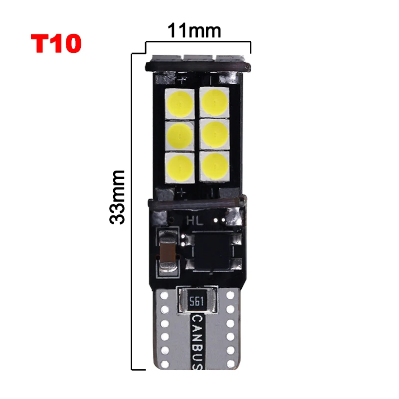 1x W5W 194 T10 светодиодный Canbus указатель поворота Лампа 12V T15 W16W светильник 3030SMD 6500K