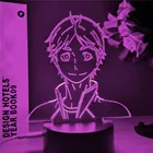 Светодиодный ночсветильник в стиле Аниме Haikyuu Shoyo Hinata, фигурка для детской спальни, Декор, ночсветильник, крутой манга, гаджет, детская настольная лампа