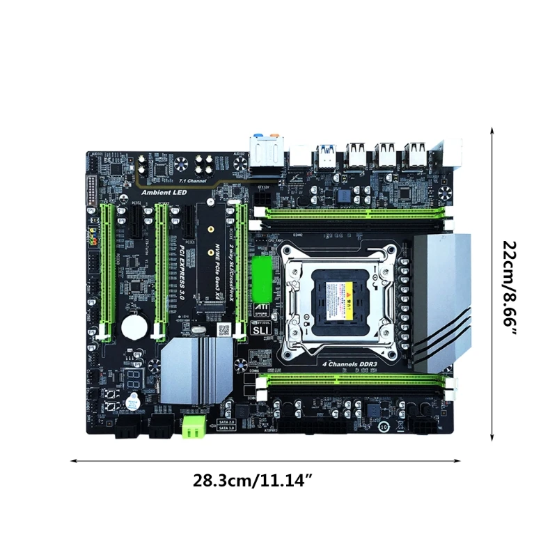 

X79T LGA 2011 CPU Computer Mainboard DDR3 Desktop PC Motherboard with 4 Channel Support M.2 SATA 3.0 USB3.0 for In-tel