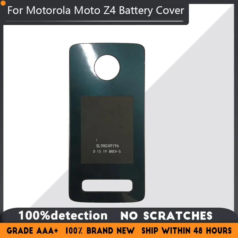 

For MotoRola Moto Z4 Back Cover Battery Rear Door Panel Housing Case Panel Glass Beat Quality Replacement