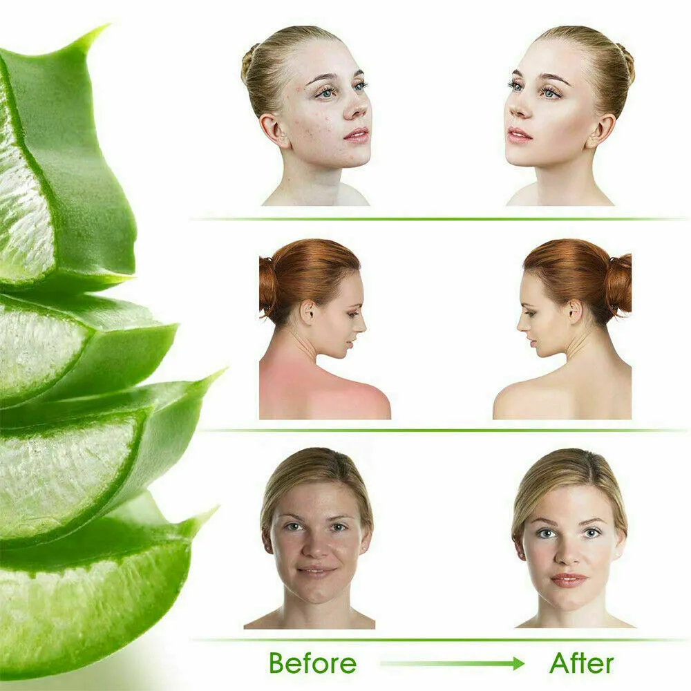 Алое гель увлажняющий лосьон для лица крем DIY Ручная стирка алоэ вера 40g 2 шт.