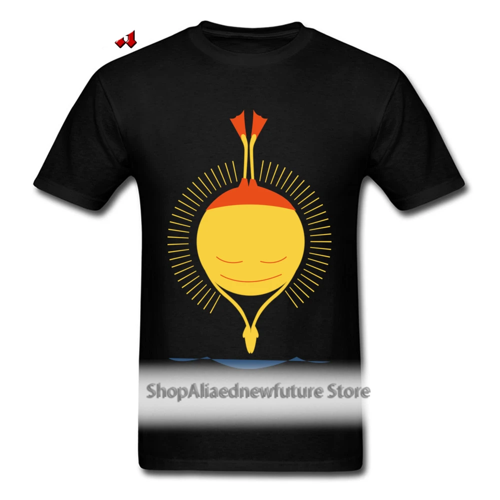 

Sun Diver Tshirts Men Cute Summer Sunset T-shirt Kawaii Cartoon T Shirts No Fade Fitness Tops & Tees Cotton Black Clothes Funny