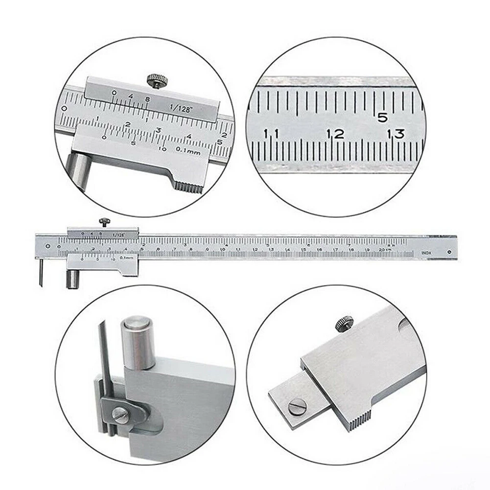 

Ruler Vernier Caliper Scale Metric Range Micrometer Measuring Stainless Steel Parallel Gauge