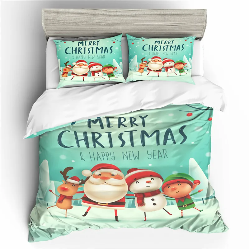 

Christmas bedding set large child Christmas snowman bed cover and pillowcase cover