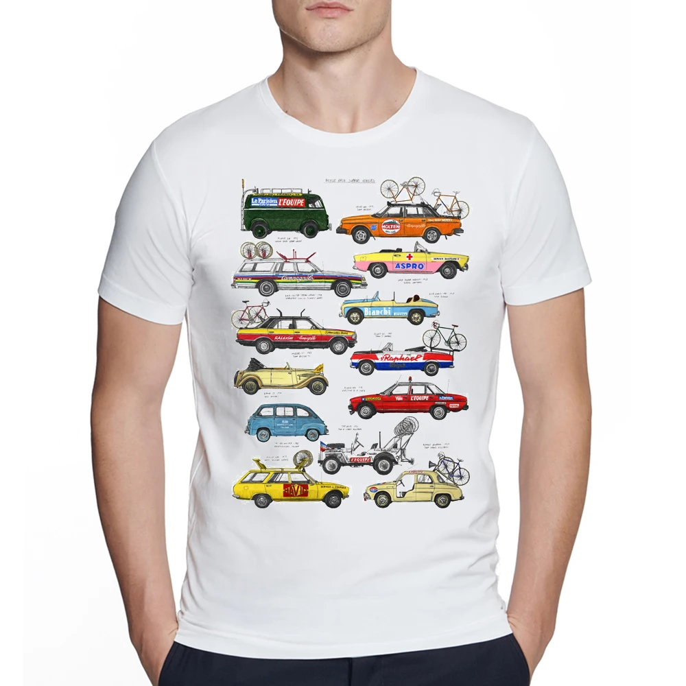 

Винтажная Коллекция футболок с велосипедами, модные мужские футболки с коротким рукавом и принтом транспортных средств, повседневные топы ...