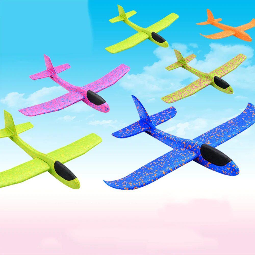 

48cm Hand Throw Flying Glider Planes Toys Foam Aircraft Model Resistant Breakout Aircraft Party Game Children Outdoor Fun Toys