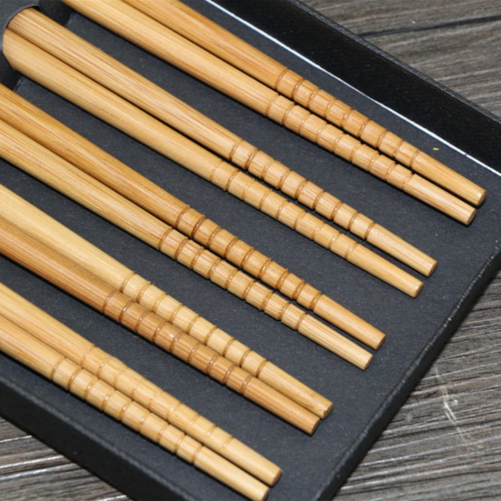 Деревянные палочки для еды ручной работы из натурального бамбука в японском