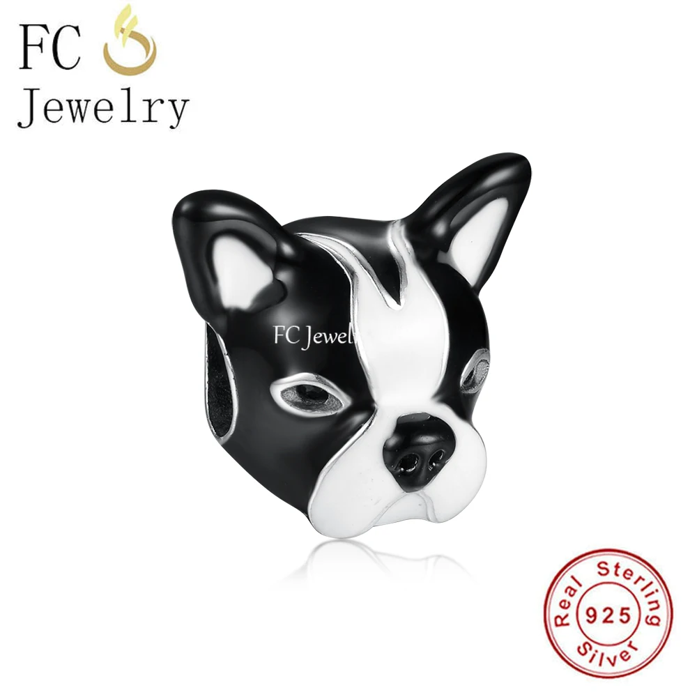 

FC Jewelry Fit Original Pan Charms Bracelet Real 925 Silver Loyal Friend French Bulldog Beads For Making Women Berloque 2022