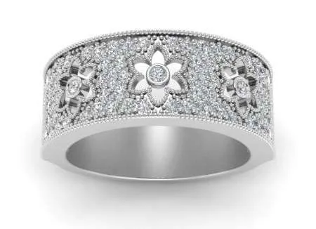 

New Hot Elegant Exquisite White Zircon Flower Infinity Floral Rings for Women Love Wedding Ring Party Jewelry