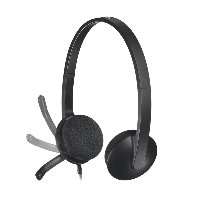 Оригинальные компьютерные наушники Logitech H340 с USB-разъемом предназначенные для