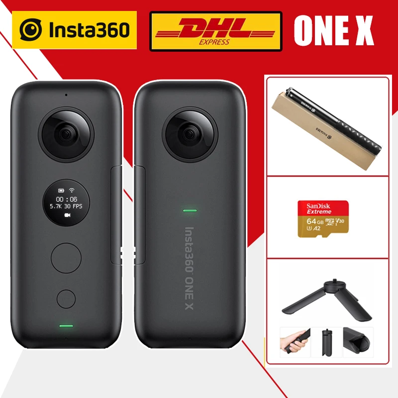 В наличии Insta360 ONE X Экшн камера 5 7 K видео 18MP фото VR Водонепроницаемая Insta 360 ONEX Мини