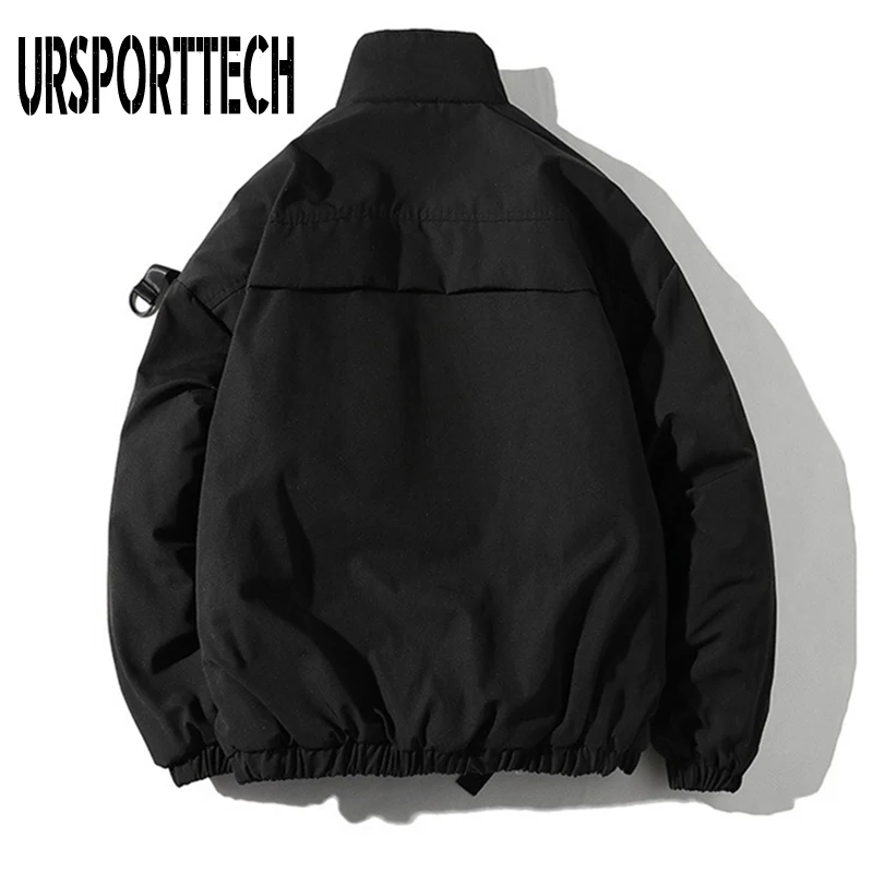 URSPORTTECH Winter Jacket Men Parak Casual Loose Winter Coat Male Thick Warm Couple Parkas Fashin Cotton Jackets Coats 709-M12