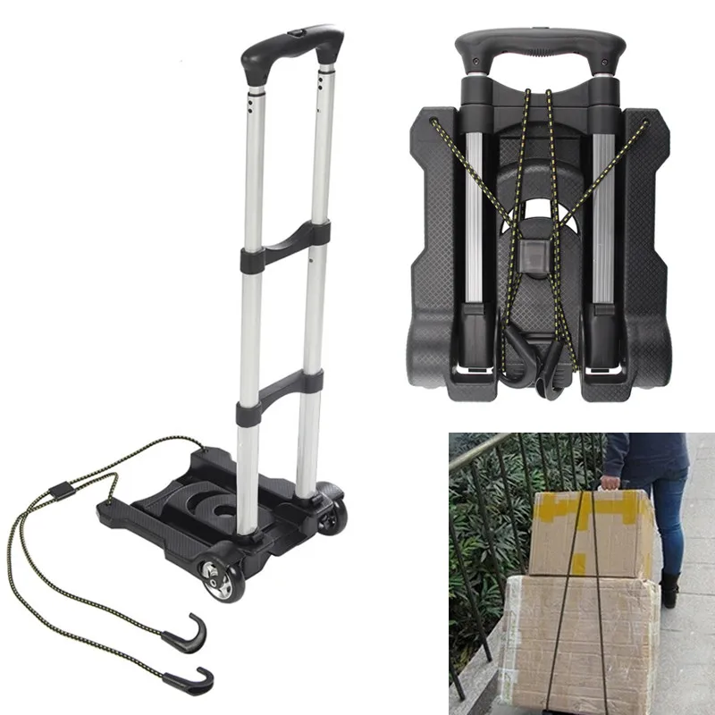 

35kg Heavy Duty Foldable Hand Sack Wheel Trolley Folding Truck Barrow Cart Travel Luggage Shopping Cart Portable Home Use