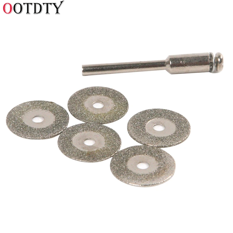 Наждачные алмазные режущие диски 5 шт. 22 мм 1 оправка для набора Dremel | Инструменты