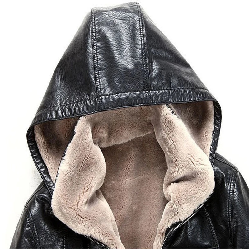 Новинка 2022 модная кожаная куртка мужские зимние утепленные кожаные куртки