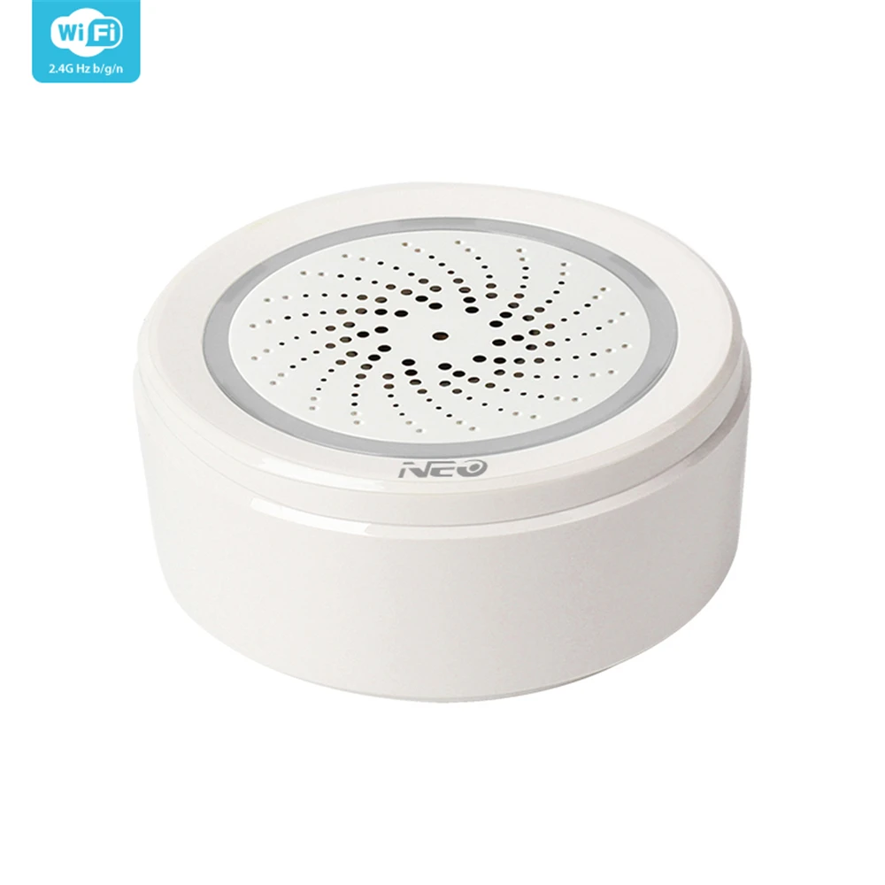 

NEO COOLCAM NAS-AB02WT Smart Wifi USB Siren Alarm Sensor with Temperature and Humidity Sensor