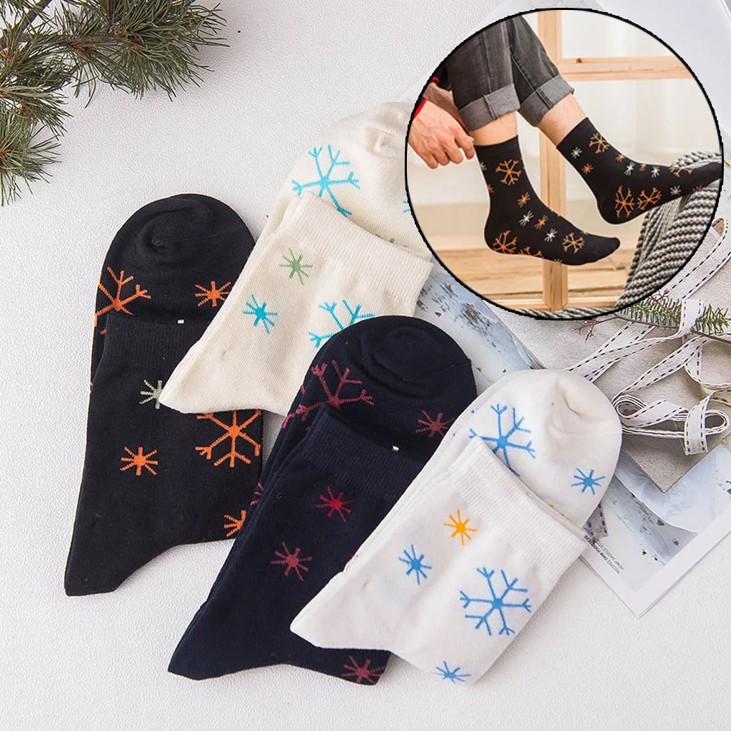 Новинка 2019 осенне зимние носки рождественские хлопковые смешные спортивные