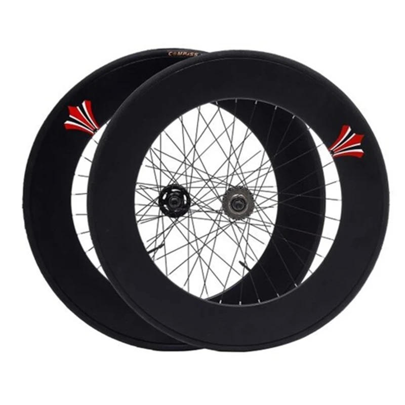 Fixed Gear Wheel 90mm Rim Aluminum Alloy Flip-flop Wheelset MTB Road Bike Wheels Fixie Bicycle Cycling Parts With Tires
