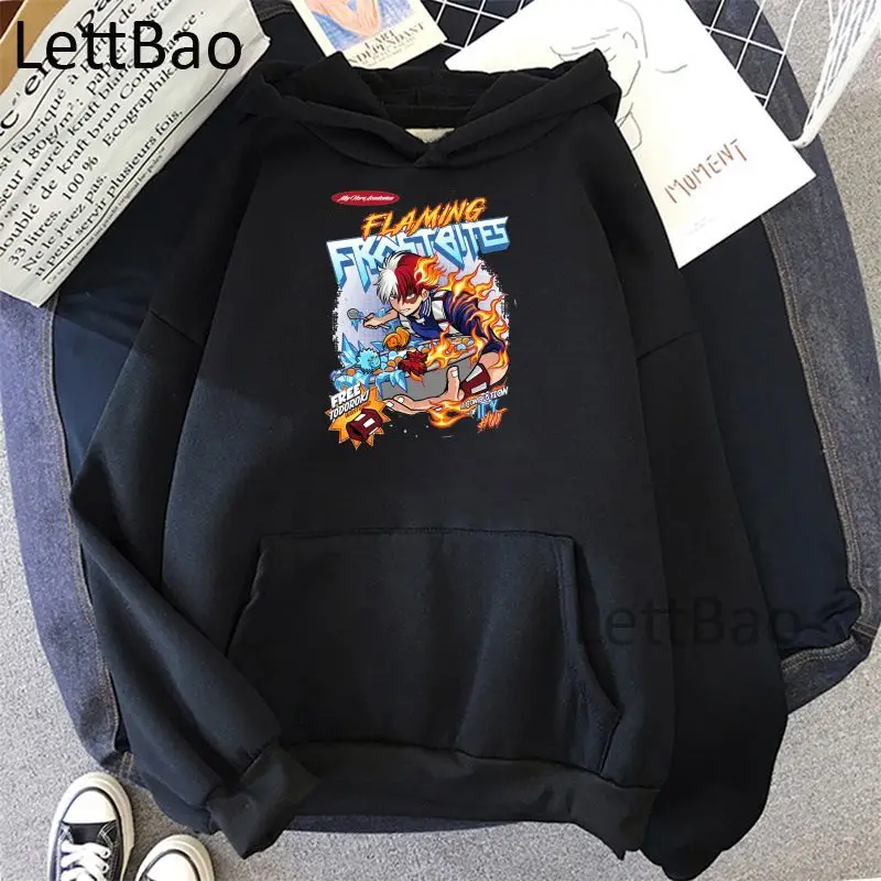 

Funny Manga Hoodies Japanese Anime Todoroki Shoto My Hero Academia Hip Hop Graphic Streetwear Ulzzang Long Sleeve Tops Pullovers