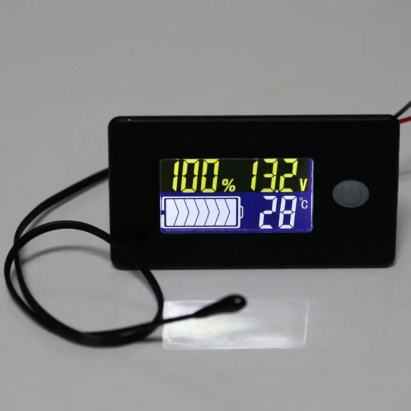 

DC 10V~100V Li-ion Lifepo4 Lead acid Battery Capacity Indicator with Alarm Temp