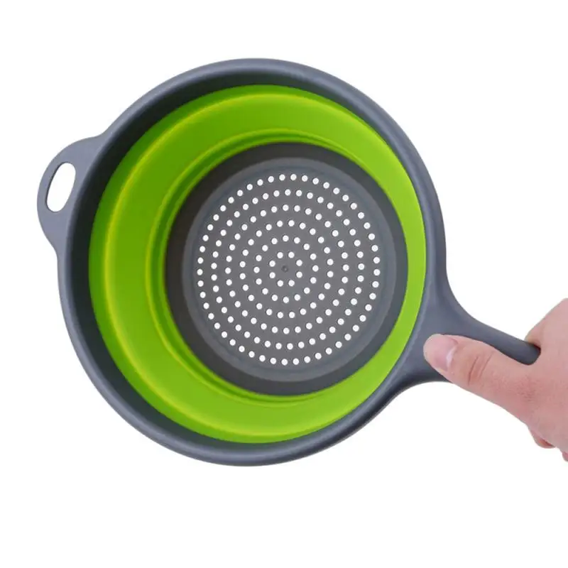 1 шт. корзина для мытья фруктов и овощей дуршлаг портативный силиконовый складной