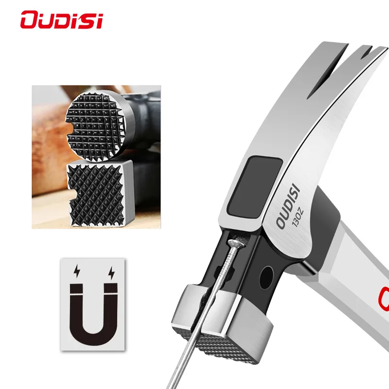Ударный инструмент OUDISI для деревообработки, 100Z/130Z, магнитный автоматический молоток для всасывания гвоздей Ударный инструмент OUDISI для деревообработки, 100Z/130Z, магнитный автоматический молоток для всасывания гвоздей