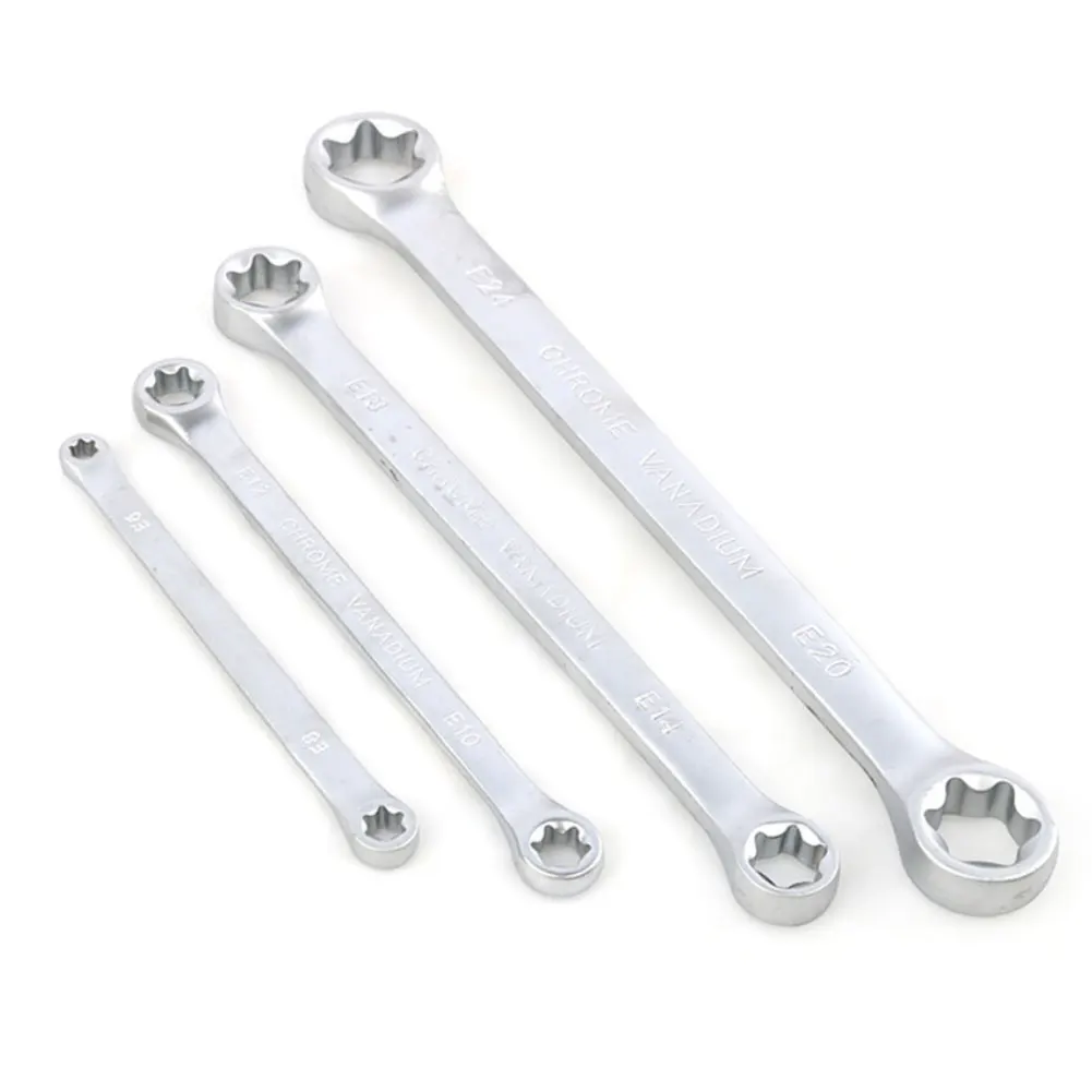

4PCS Box End Combination Wrench Chrome Vanadium Opened Ring Combo Spanner Household Car Repair Metric Hand Tools Box Wrench Set
